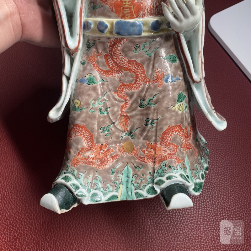 清康熙 五彩文昌帝君像 - 图5